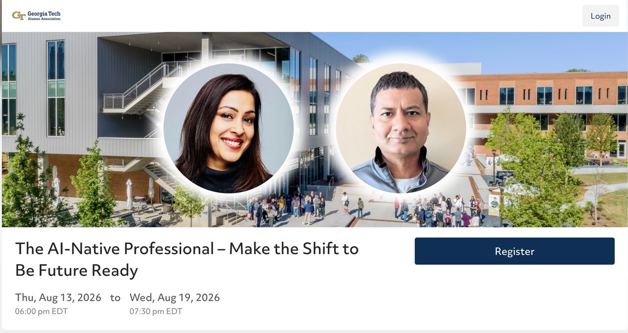Future-Proof Your Career with AI — Georgia Tech Alumni event with Swati Jain and Sree Pradhip, Aug 13